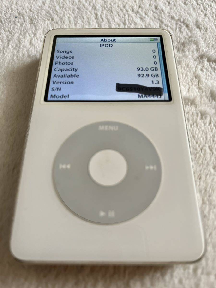 APPLE iPod video A1136 60GB VIDEO MA003J/A ホワイト カスタム 100GB iPod classic ジャンク品