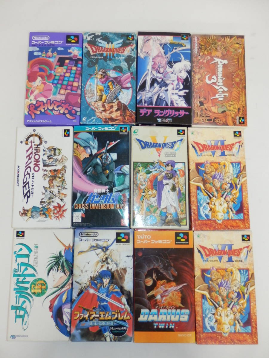 042D201G♪ SFC スーパーファミコン ソフト 12本セット まとめ 箱付き