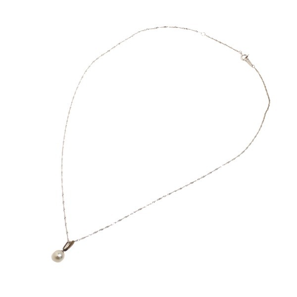 安価 K18WG 1.20g ネックレス シルバー 中古 レディース ホワイトゴールド