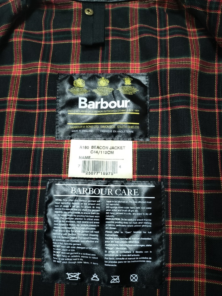 90s“Special” Barbour Beacon jacket c44 バブアー ビーコン 90s“Special” Barbour Beacon jacket c44 バブアー ビーコン