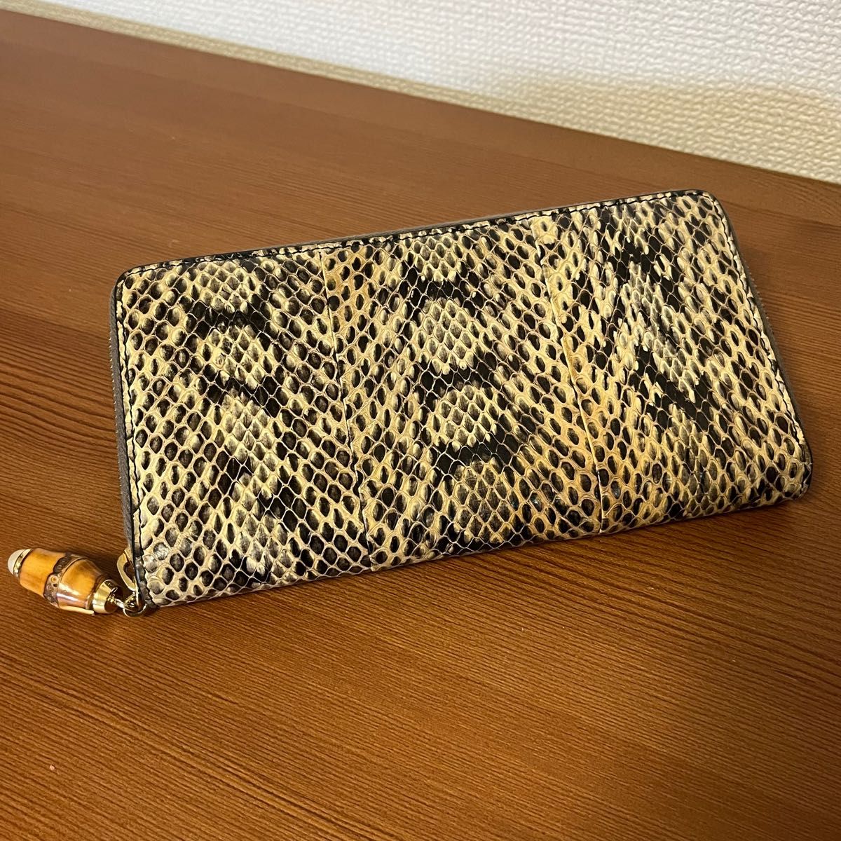 GUCCI グッチ バンブー パイソン 蛇革 長財布|Yahoo!フリマ(旧PayPay