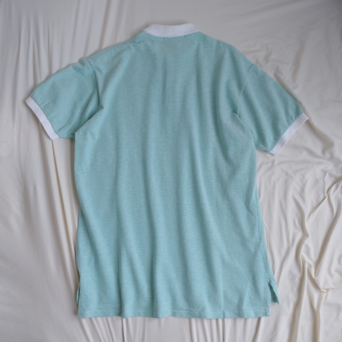 ◆USA製 RALPHLAUREN 鹿の子ポロシャツ ミントグリーン / アメリカ製 ラルフローレン vintage Tシャツ ヴィンテージ ビンテージ 検RRL_画像8