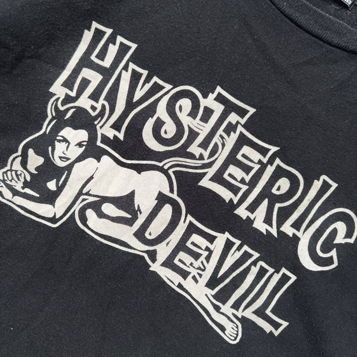 【送料無料】HYSTERIC GLAMOUR ヒステリックグラマー　総柄　デビル　Tシャツ　半袖　ブラック　黒　メンズ　ヒスガール　S_画像7