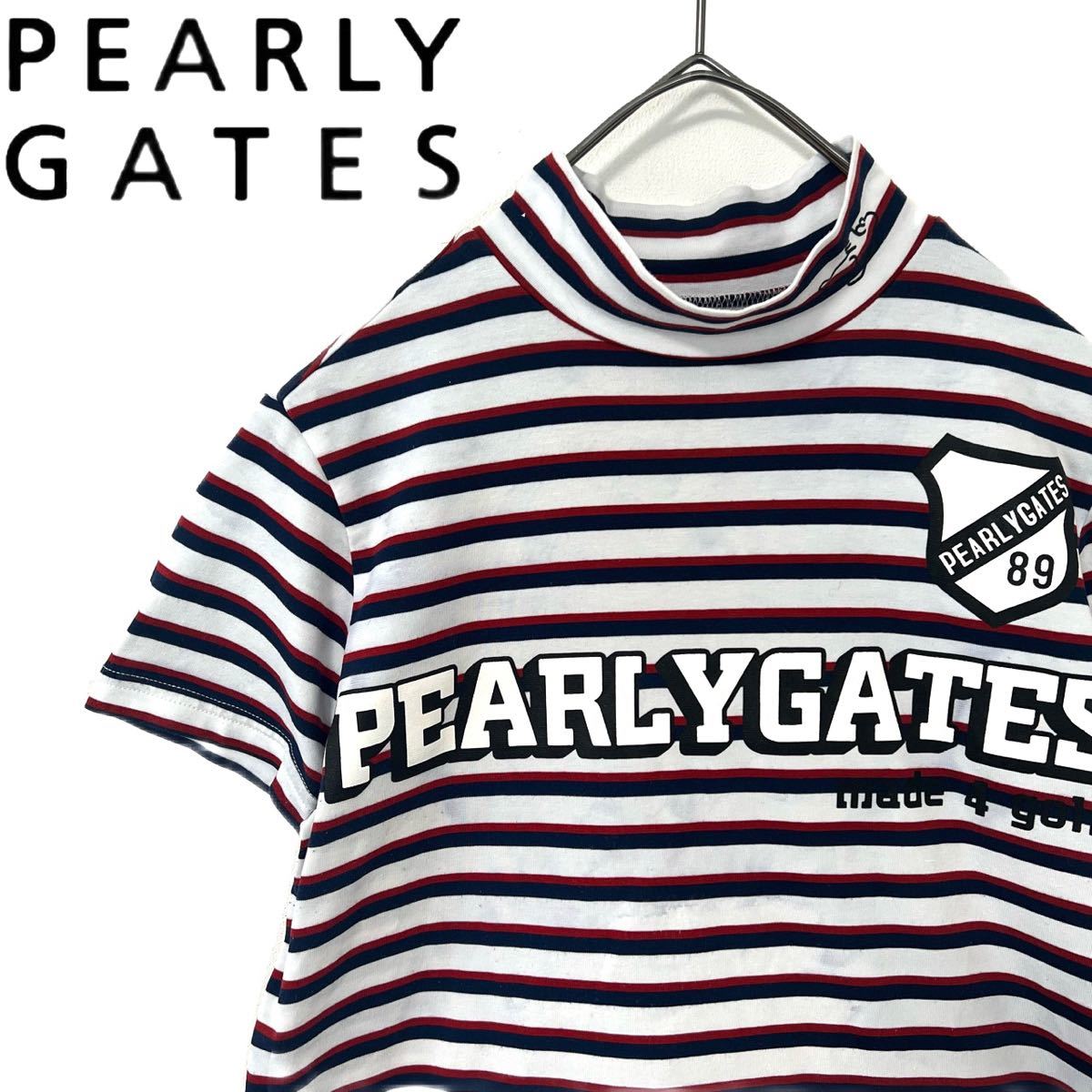 PEARLY GATES/パーリーゲイツ ハイネックボーダー カットソー