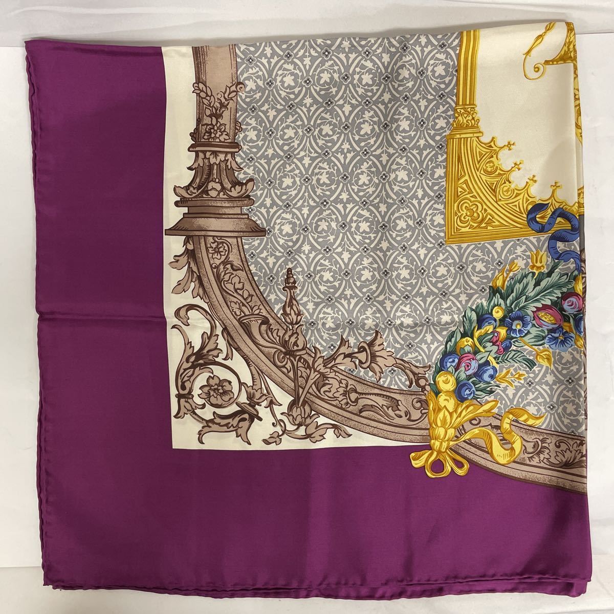 LANCEL Lancel over n scarf scarf purple cotton 100%