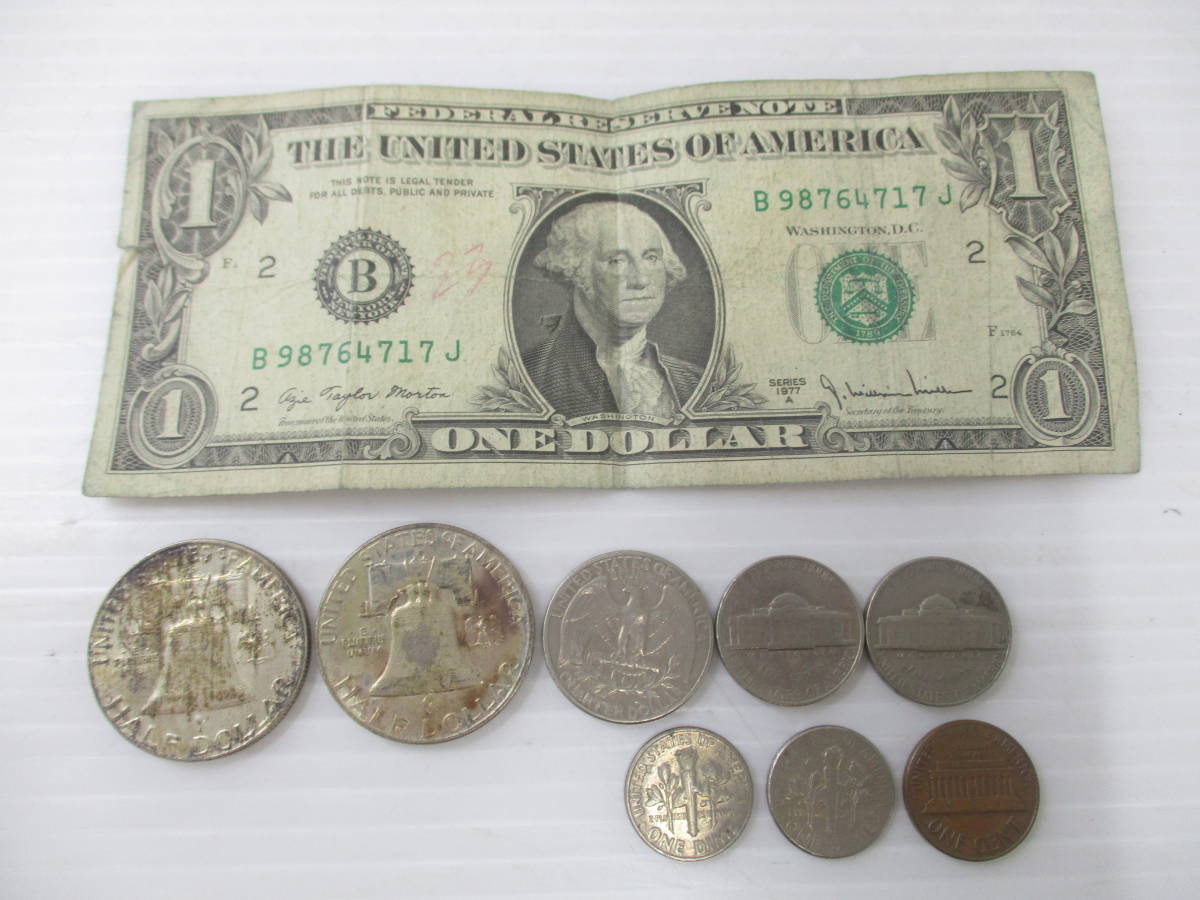 さらに値下げ！ 【送料無料】アメリカ フランクリン１／2ドル銀貨 1958 