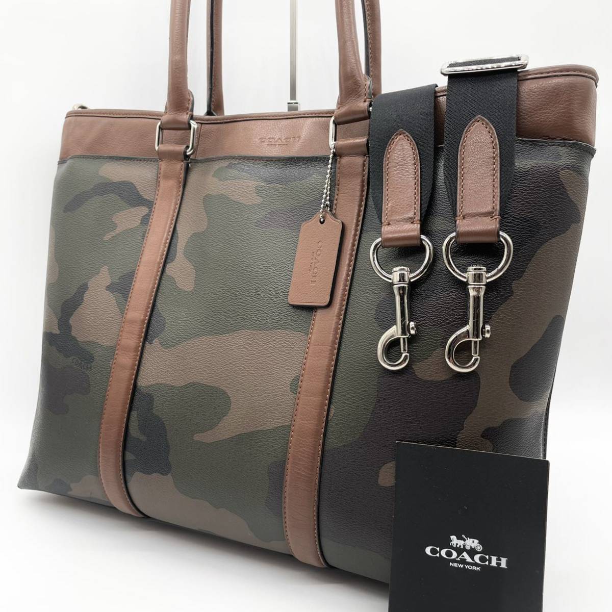 美品】COACHトートバッグ ビジネスバッグ 2way A4収納可能-