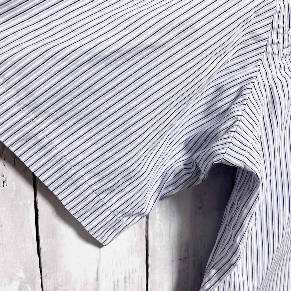 ラルフローレン Ralph Lauren 半袖シャツ ストライプシャツ メンズ ワンポイント コットン100% Lサイズ 3‐483