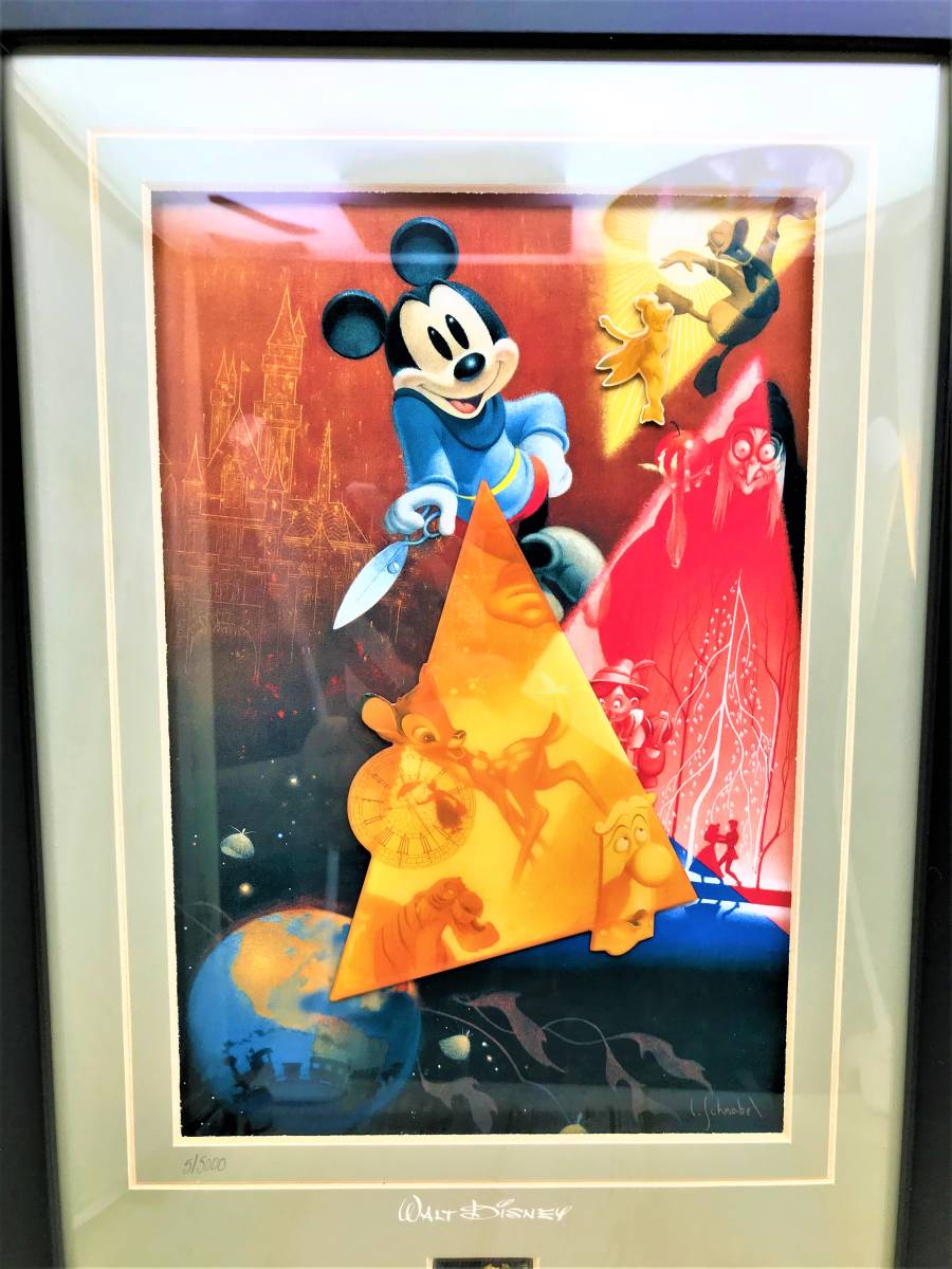 ウォルト・ディズニー ミッキーマウス 絵画 額縁 限定品 レア☆ウォルトディズニー 生誕100周年 ミッキーマウス