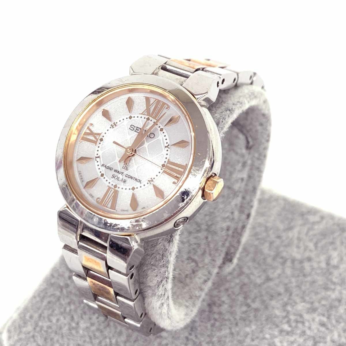 ◆SEIKO セイコー 腕時計 電波ソーラー◆3B51-0AA0 シルバーカラー レディース ウォッチ watch 服飾小物