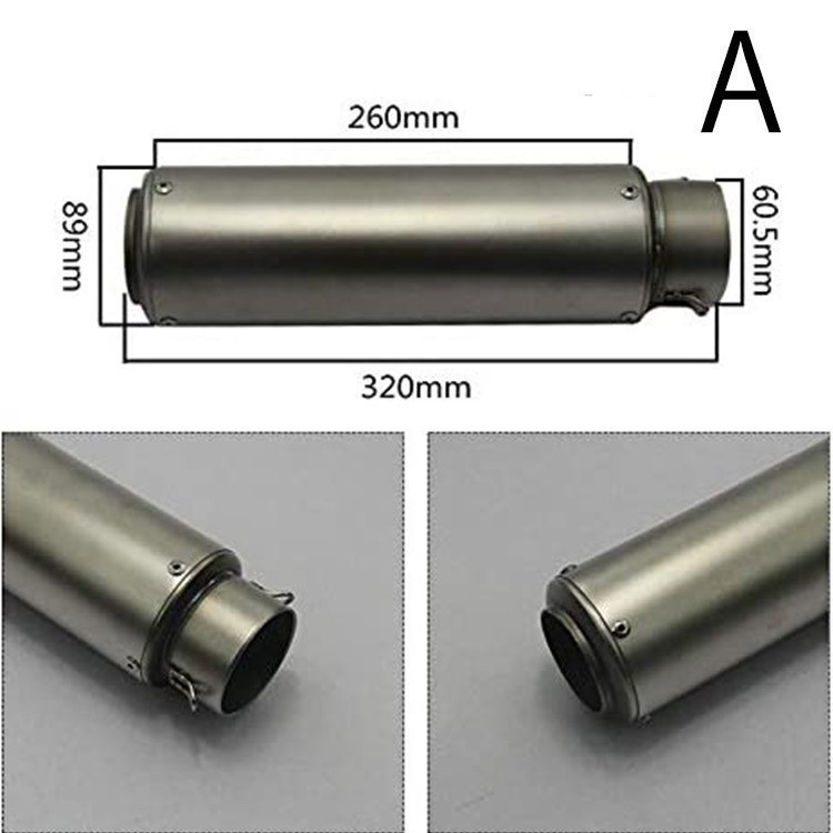 bk118バイクスリップオンマフラー バイクサイレンサー 汎用 60.5mm_画像2