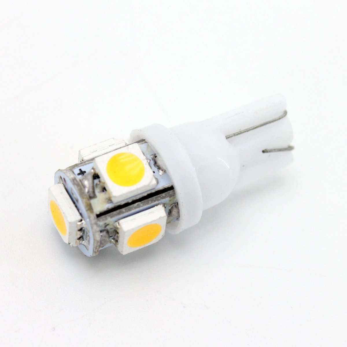 送料185円 T10 LED ウェッジ球 暖色 3500K 2個セット SMD ウォームホワイト 電球色 ウェッジバルブ スモールランプ 旧車 T16_画像2