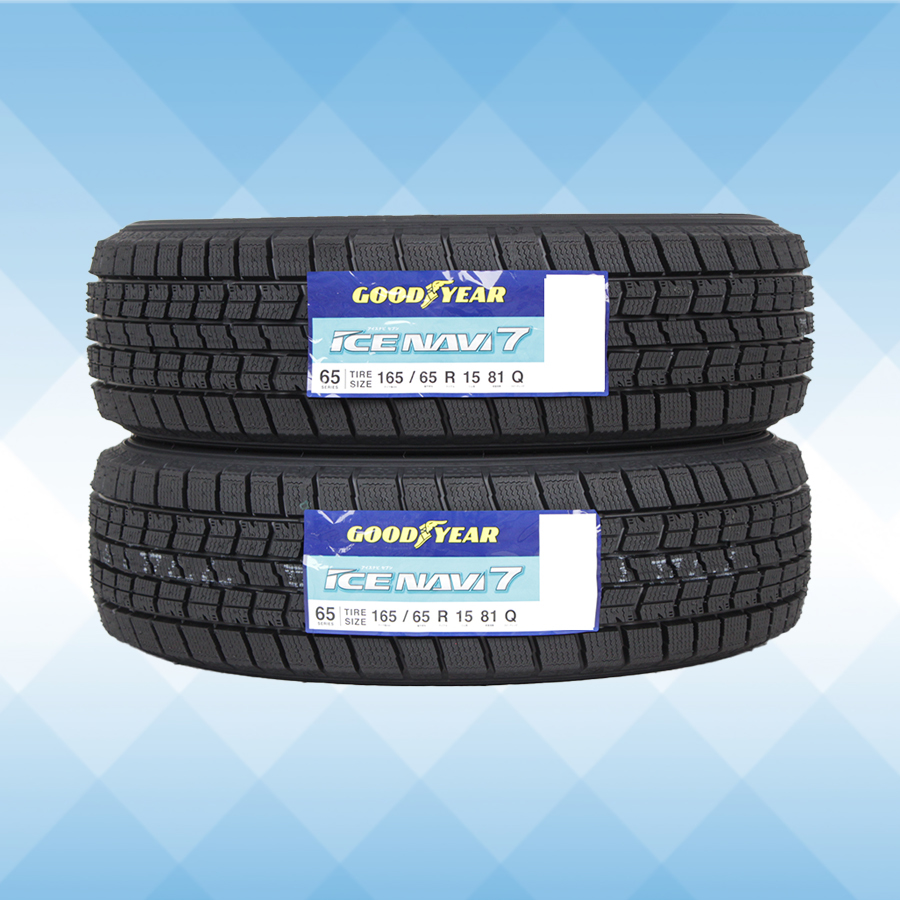 165/65R15 81Q スタッドレスタイヤ GOODYEAR グッドイヤー アイスナビ ICE NAVI7 22年製 正規品 2本送料税込 \14,400より 1_画像1