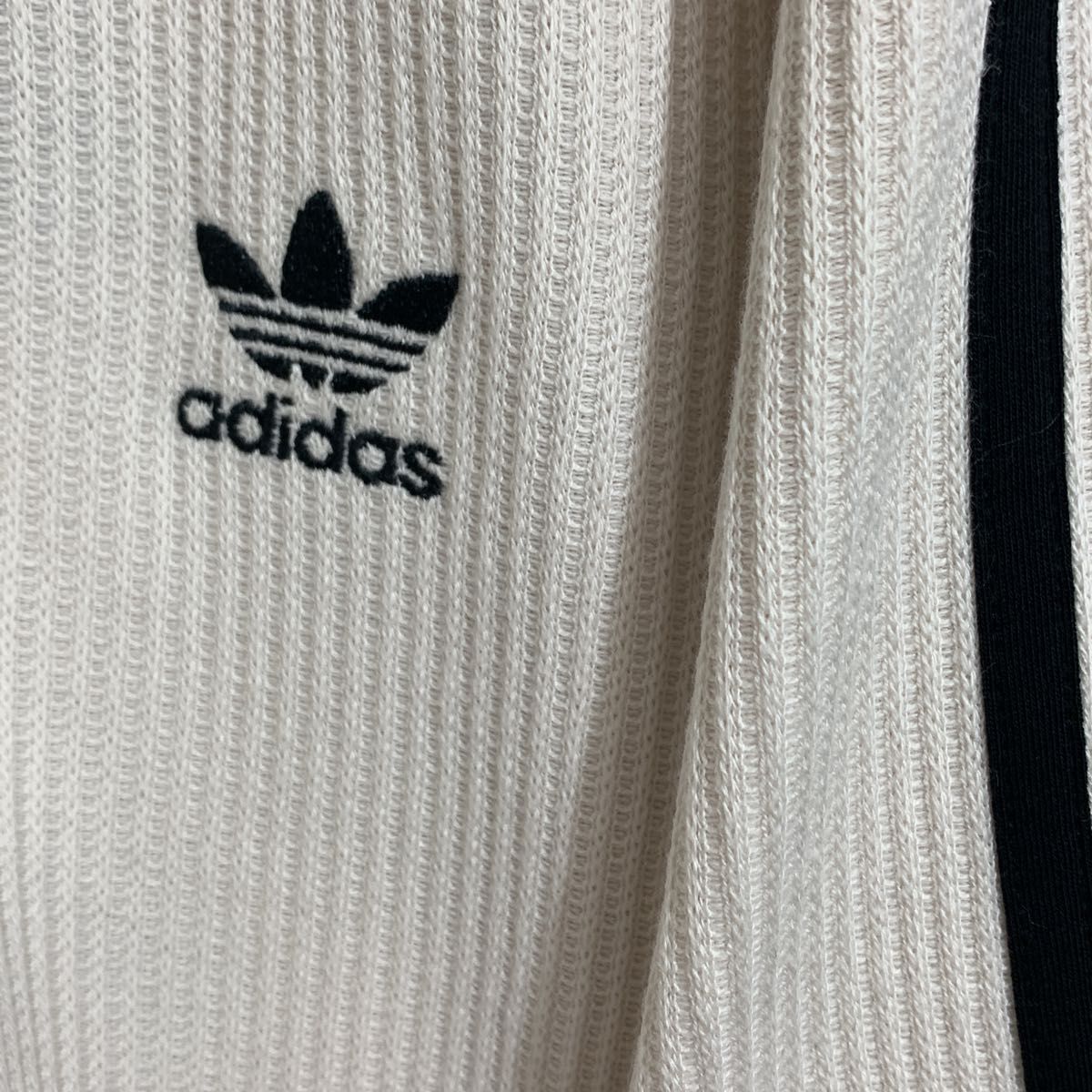 【希少サイズ】adidas トラックジャケット ホワイト系 バイカラー 6XL ジャージ