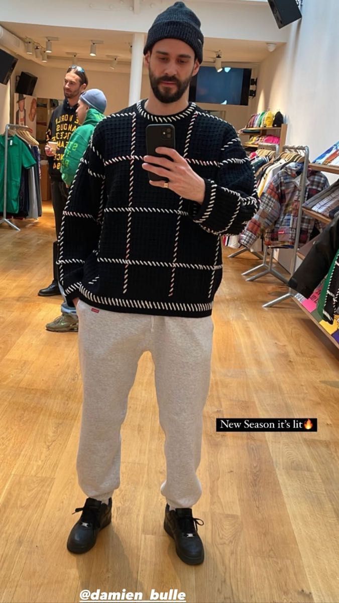 Supreme Quilt Stitch Sweater Black Medium シュプリーム Supreme Quilt Stitch Sweater Black Medium シュプリーム