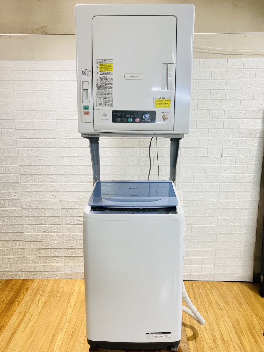 新入荷 全自動洗濯機 日立 HITACHI BW-7WV セット DES-P32 ぴったり