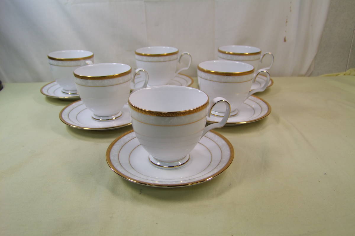 Noritake ノリタケ ハンプシャーゴールド カップ&ソーサー 6客