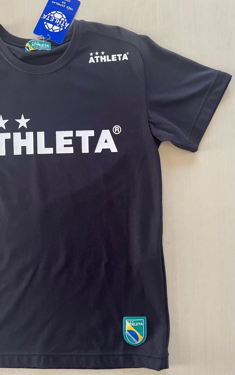 新品タグ付き　メンズS ATHLETA(アスレタ) 半袖 プラクティス Tシャツ 03015M ブラック