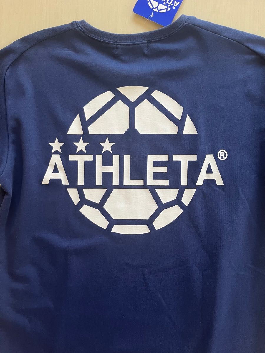 新品タグ付き　メンズS ATHLETA(アスレタ) 半袖 プラクティス Tシャツ 03015M ネイビー