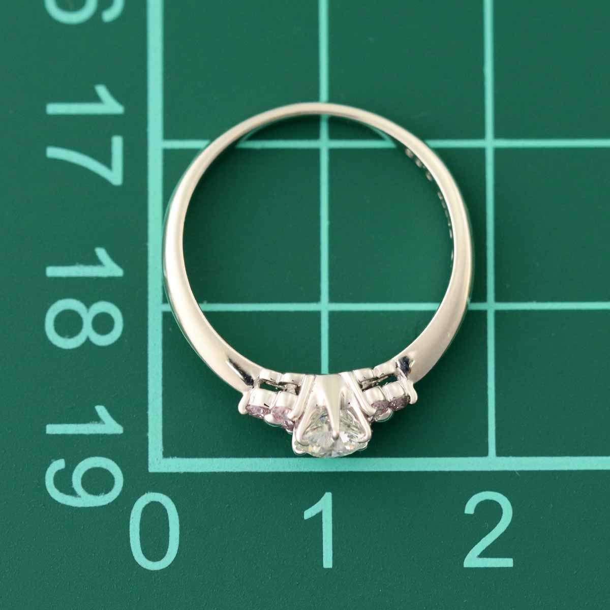 TASAKI タサキ ダイヤモンド(0.33ct H-VVS2)　ピンクダイヤモンド(0.07ct) リング Pt900 プラチナ 日本サイズ約10号 #50 鑑定書_画像5