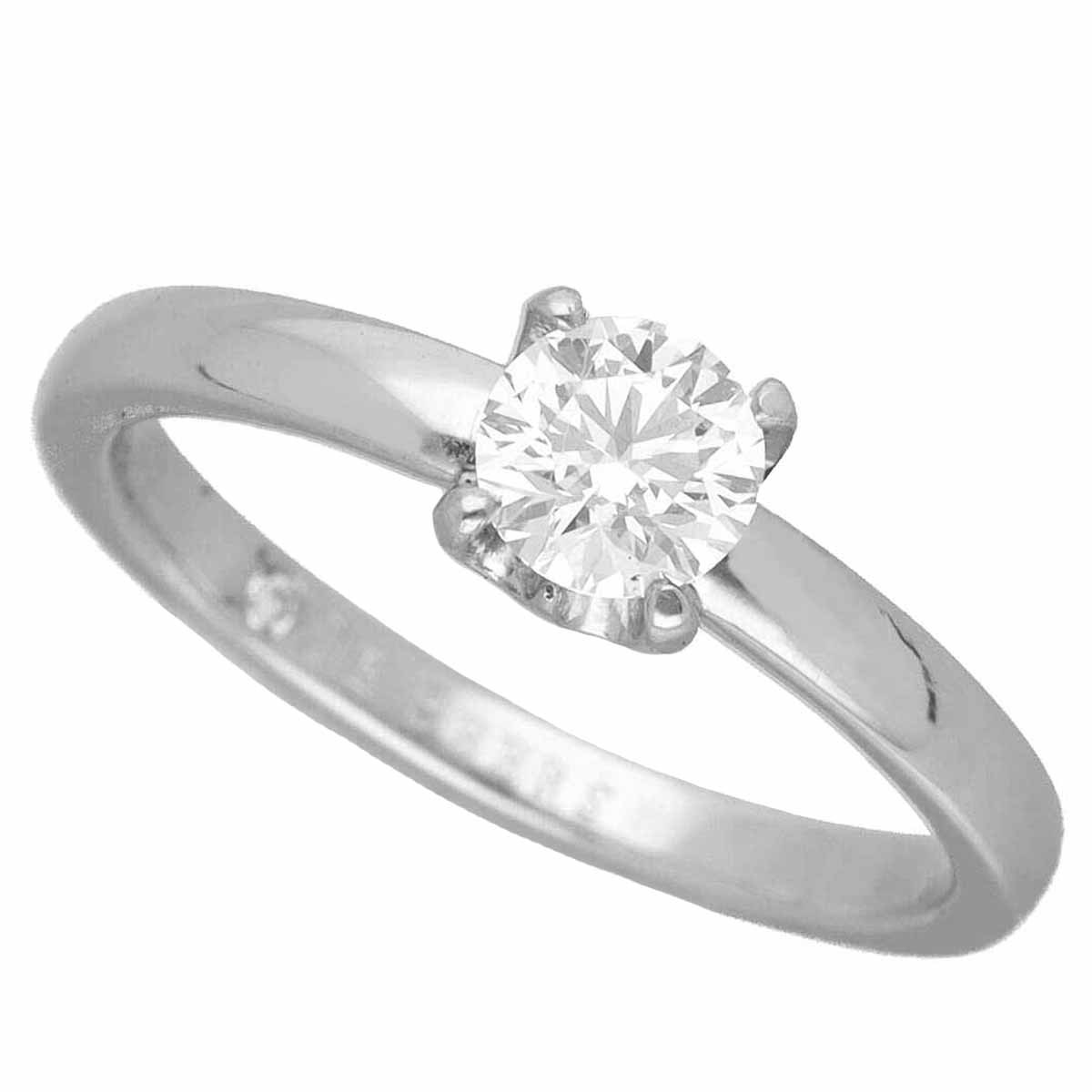 De Beers De Beers DB Classic sleigh tia ring diamond (0.32ct I-IF-Ex) Pt950 platinum Japan size approximately 6 number #46 GIA expert evidence 