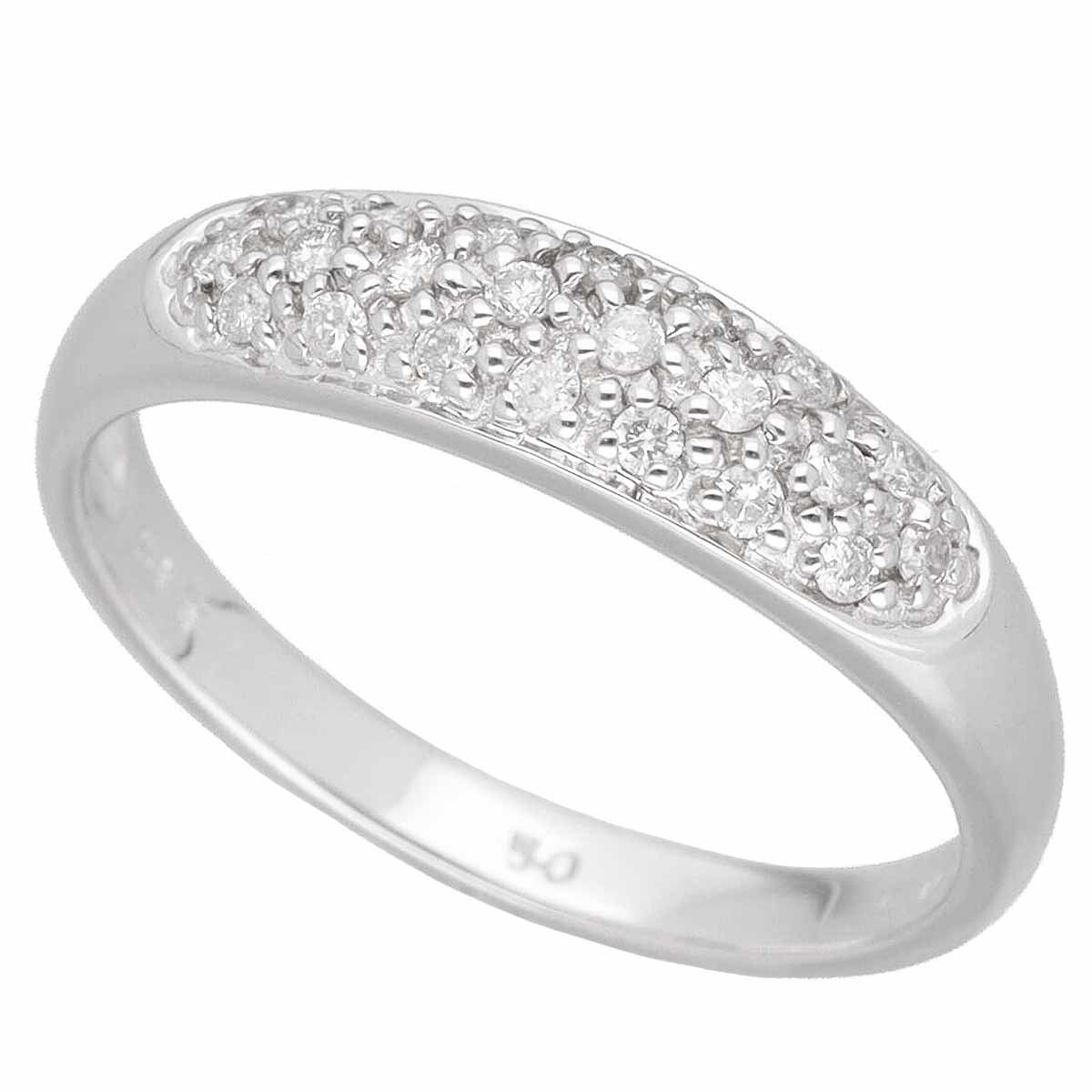 Folli Follie Folli Follie diamond (0.16ct) ring 750 K18 WG white gold Japan size approximately 10 number #50