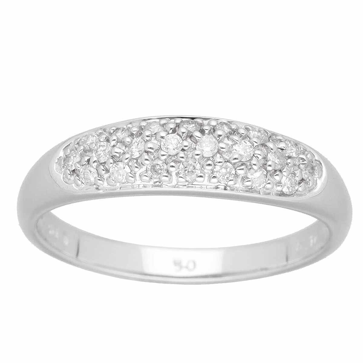 Folli Follie Folli Follie diamond (0.16ct) ring 750 K18 WG white gold Japan size approximately 10 number #50