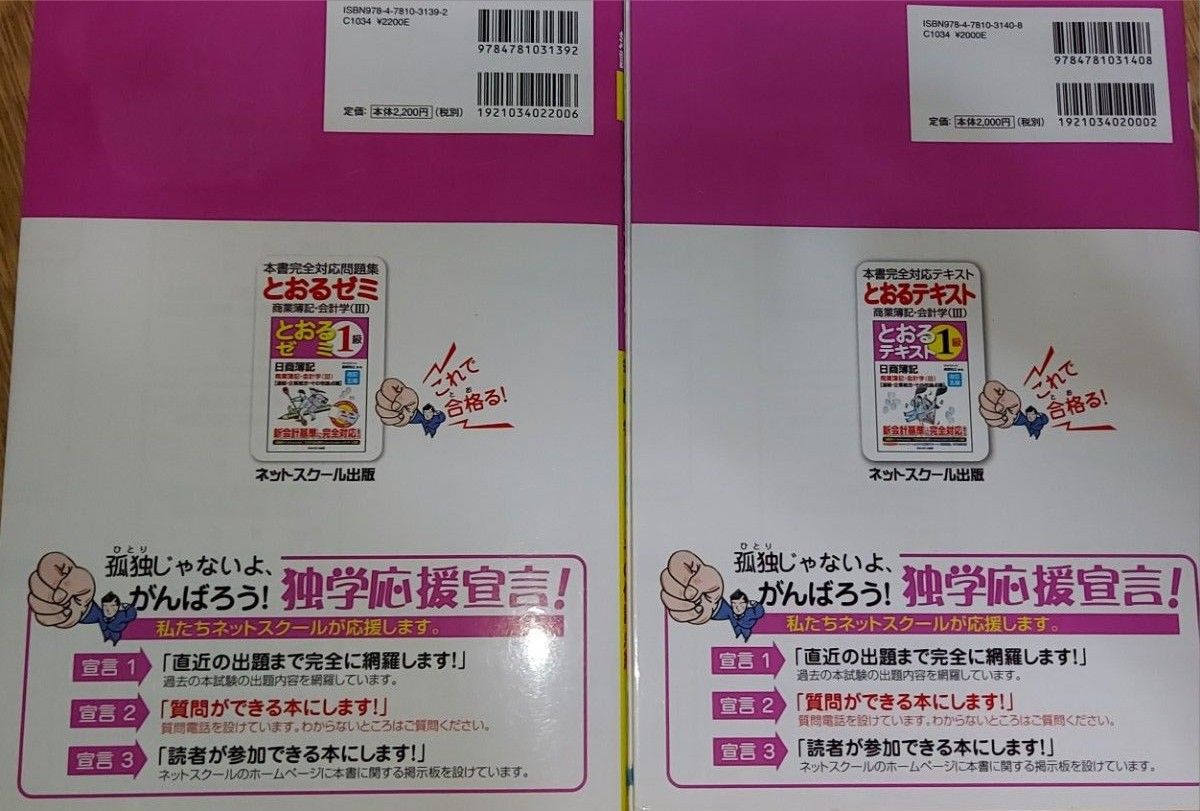 ２冊・【連結・企業結合・その他論点編】とおるテキスト1級、とおるゼミ1級