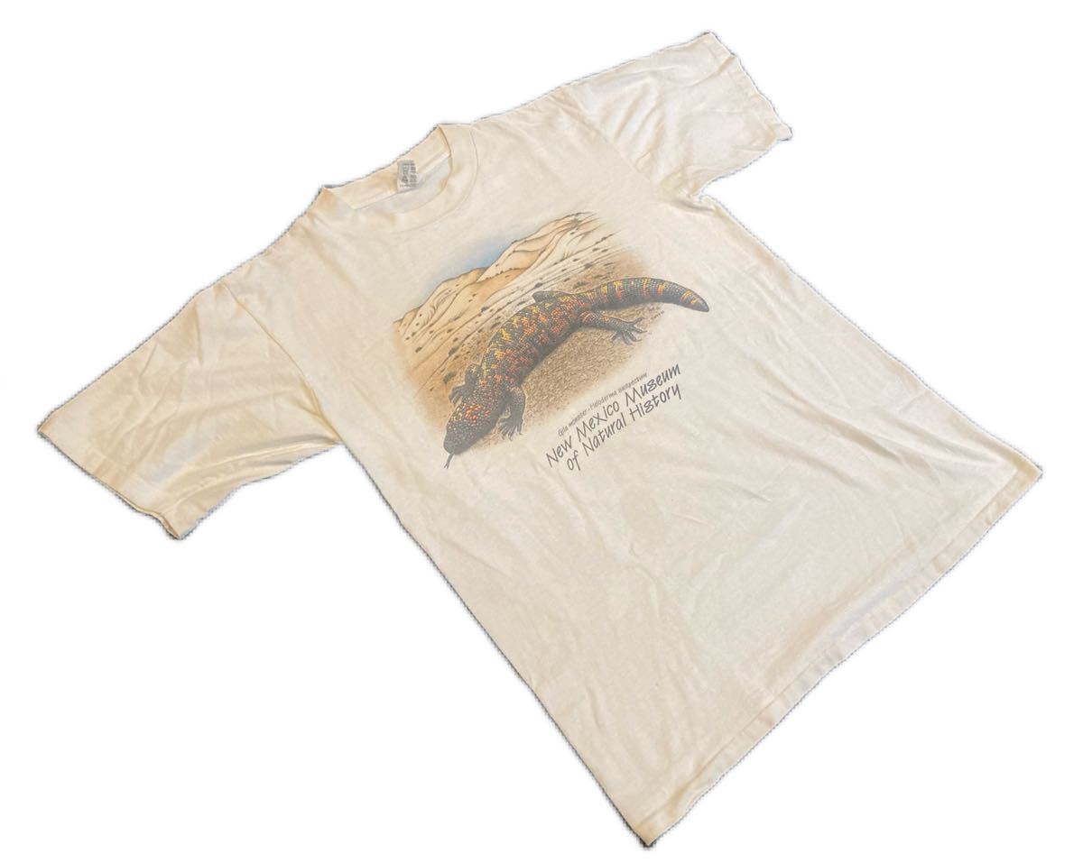 90S New Mexico musiam LIZARD shirt メキシコミュージアム　リザード　トカゲ　アートTシャツ