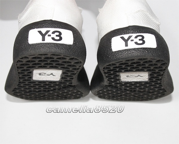 アディダス Y-3 ワイスリー F97505 タングツレース ホワイト / ブラック レザー + ナイロン US5 23cm 美品 adidas Tangutsu Lace _画像6