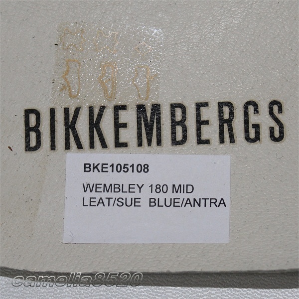 XX ビッケンバーグ ミッドカット スニーカー bke105108 ネイビー レザー 42 約26.5cm 未使用品 bikkembergs Wembley 180 Mid_画像5