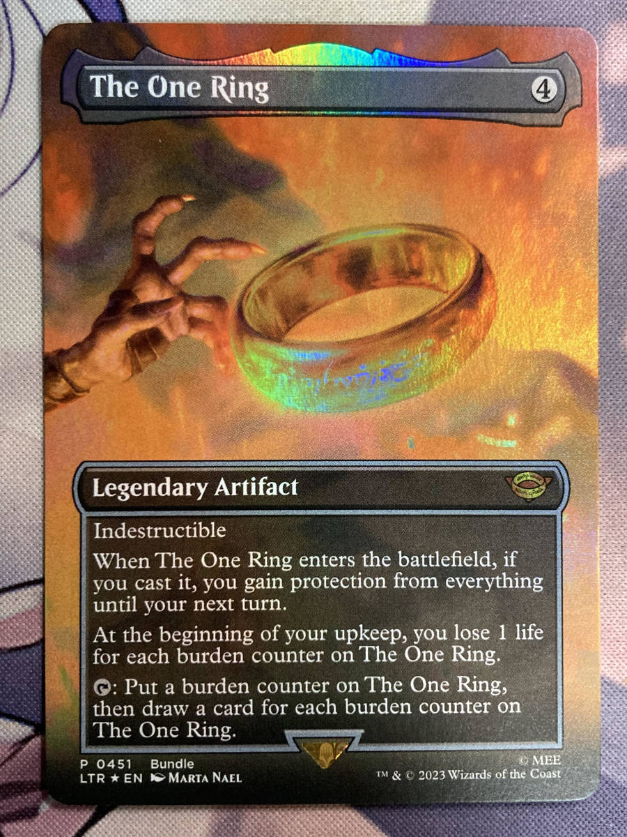 MTG 《一つの指輪/The One Ring》【foil】【ボーダーレス版】 LTR-P 英語-