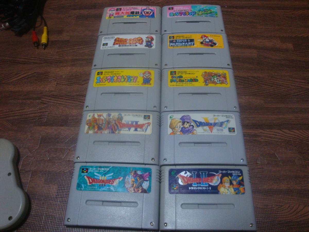 *SFC Super Famicom + super Mario collection Cart world + Dragon Quest 12356 peach iron etc. 10ps.@ prompt decision have *