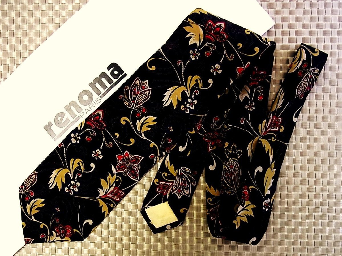 !31876C! superior article [peiz Lee flower plant pattern ] Renoma [renoma] necktie 