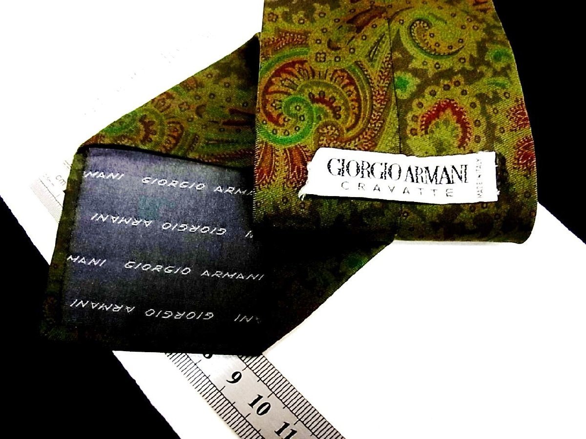 ♪今週の特売980円～♪2051♪良品【GIORGIO ARMANI】アルマーニ【ペイズリー 柄】ネクタイ♪_画像3