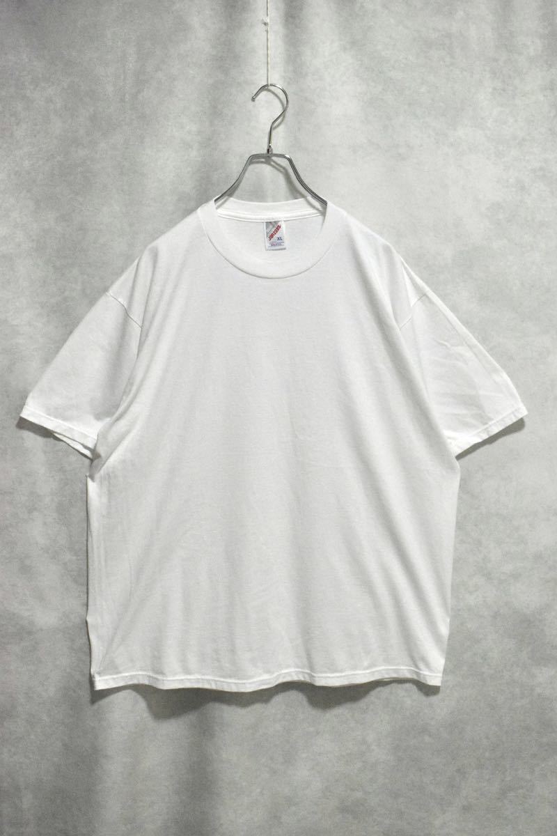 【売れ筋】 in made / ホワイトコットンTシャツ " jerzees 【90s無地T】" usa USA製 白T アメリカ製 ジャージーズ 90年代 / XL size / 無地