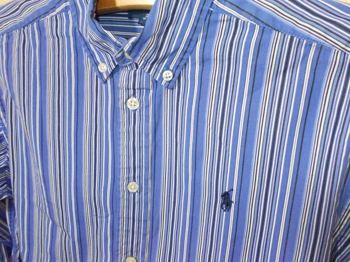 a1125*Ralph Lauren B.D long sleeve shirt * size L 14-16 child Kids Ralph Lauren button down stripe shirt .. packet shipping 5G