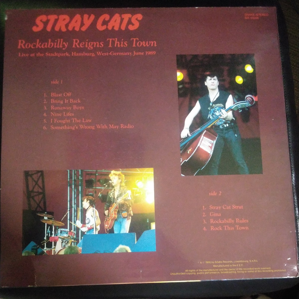 レア　美盤　輸入盤　STRAY CATS / ROCKABILLY REIGNS THIS TOWNN １９９０年　再結成時のレコード　最高にカッコいい!_画像2