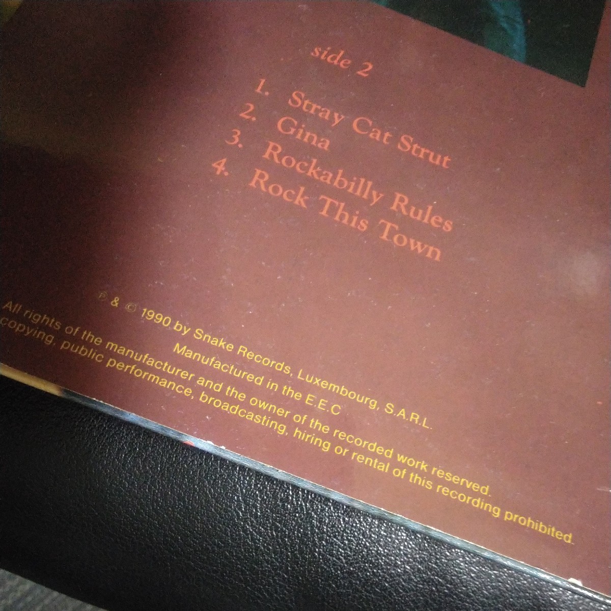 レア　美盤　輸入盤　STRAY CATS / ROCKABILLY REIGNS THIS TOWNN １９９０年　再結成時のレコード　最高にカッコいい!_画像7