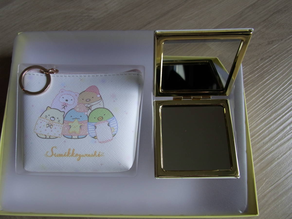 未使用 ☆ すみっコぐらし　ギフトセット　2点セット　　Coin Purse　＆ Square Mirror　　San-X　　送料：520円_画像4