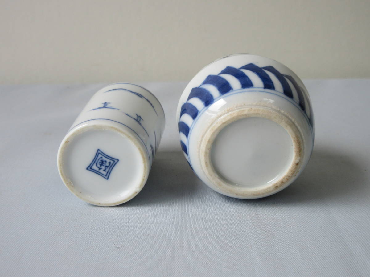 京焼」「織部焼」【振出 3点】&【茶巾筒 3点】計6点 茶箱用 利休茶箱