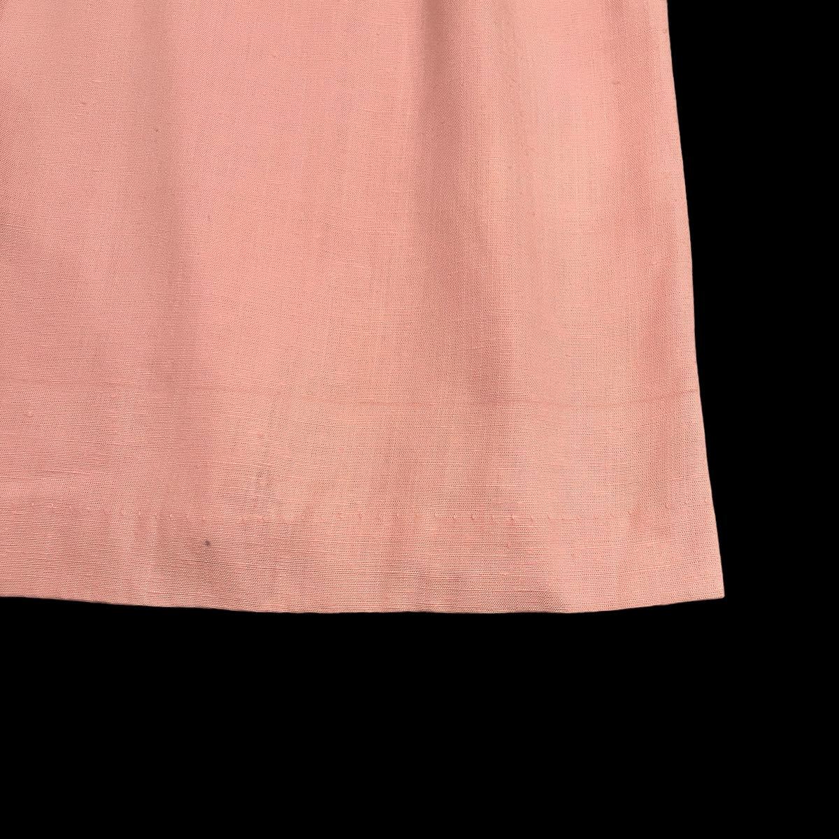 ビンテージ 50’s ピンク レーヨン ワンピース 50年代 古着 ロカビリー ロックンロール フィフティーズ / 黒ピンの画像8