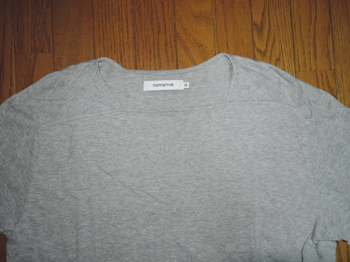 nonnative ノンネイティブ カットソー 0 灰 Tシャツ TRAINER TEE S/S JERSEY OVERDYED /_画像3