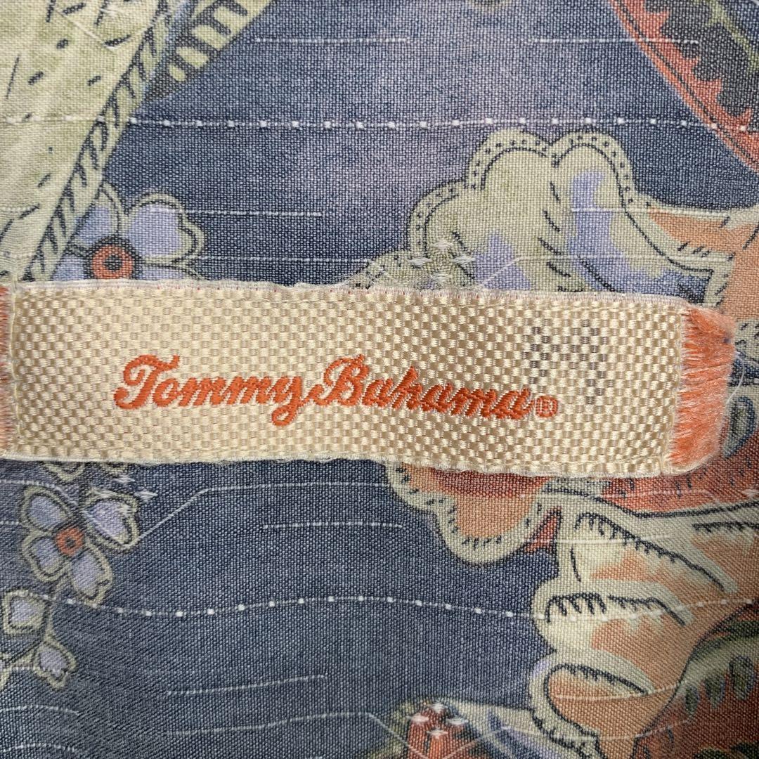 Tommy Bahama トミーバハマ 半袖シルクシャツ 総柄シャツ ボタニカル_画像3