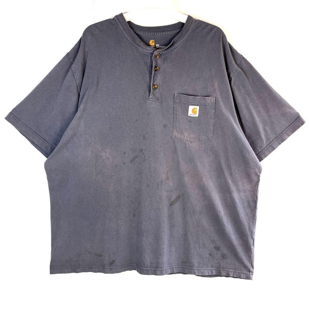 Carhartt カーハート ヘンリーネックTシャツ ワンポイントロゴポケットT_画像1