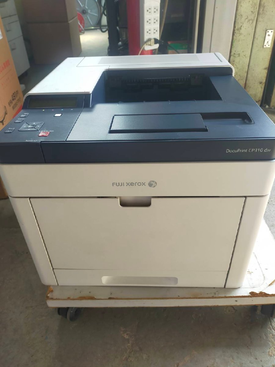 ■印字37047枚/富士ゼロックス DocuPrint CP310dw A4カラープリンター　Wi-Fiアダプター付き　【C0710Z3BH】_画像1