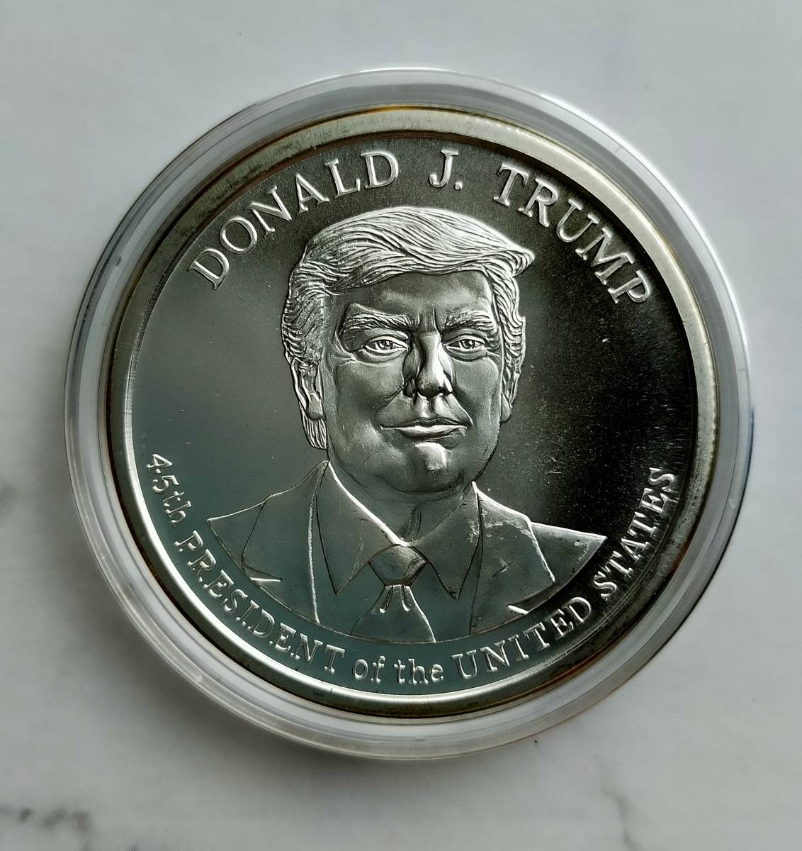 45th ドナルドトランプ 大統領 金加工 記念コイン 銀メッキ 銅貨 www