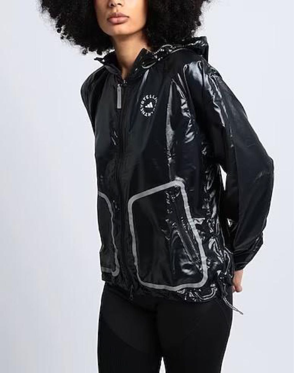 adidas by Stella ウィンドブレーカー ランニング ジャケット 黒 adidas by Stella McCartney ランニングジャケット タグ付き未