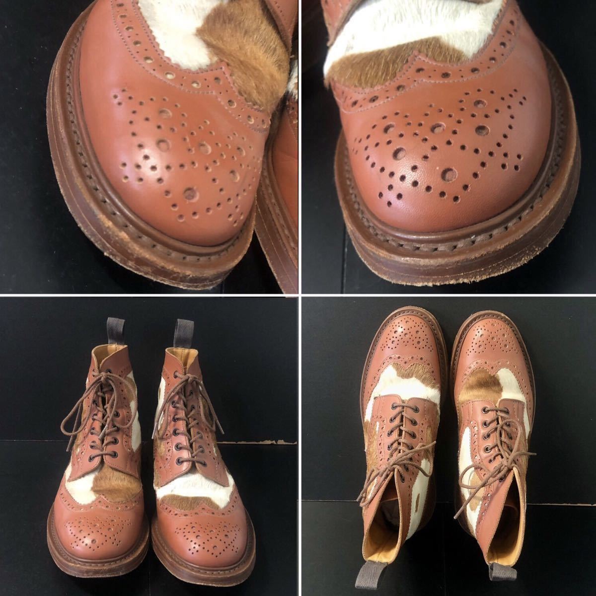 限定 別注COFFEEハラコ★Tricker's MALTON UK8 26.5★ENGLAND 7ホール レースアップブーツ トリッカーズ  モールトン カントリーブーツ BOOT