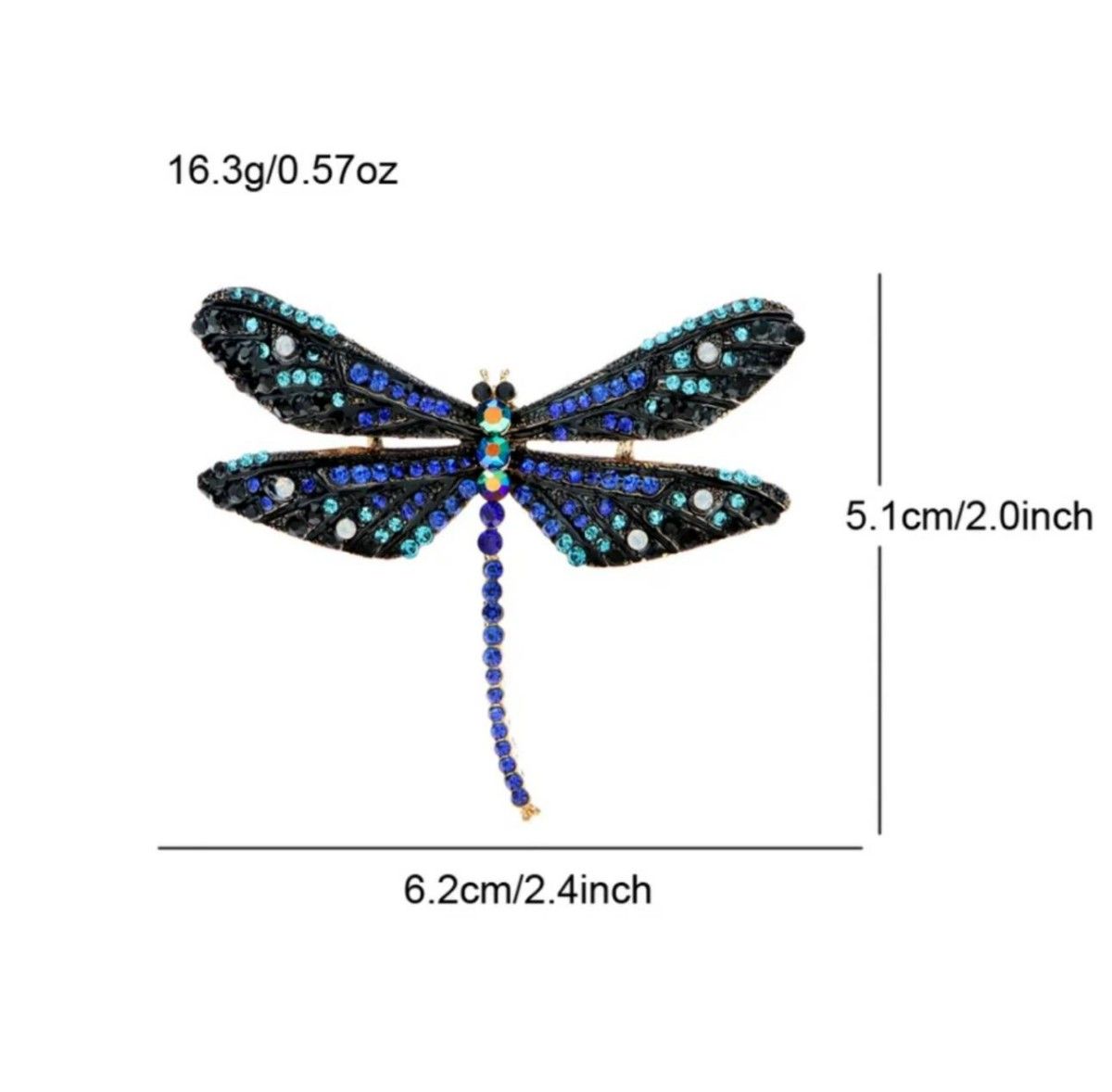 トンボのブローチ♪ブルー